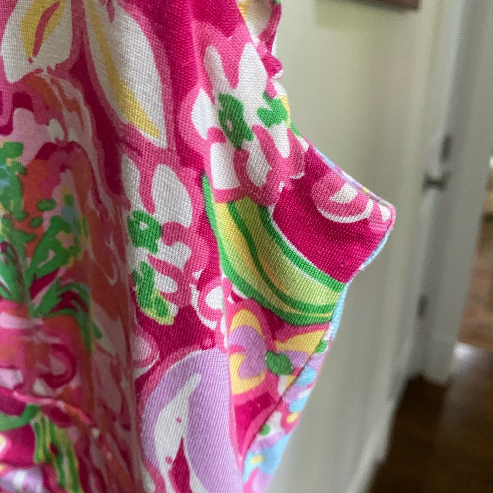 Lilly Pulitzer Pink Flutter Sleeve Sundress Size Large - Picture 7 of 8